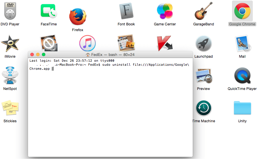 How to remove virus using terminal app in macbook pro